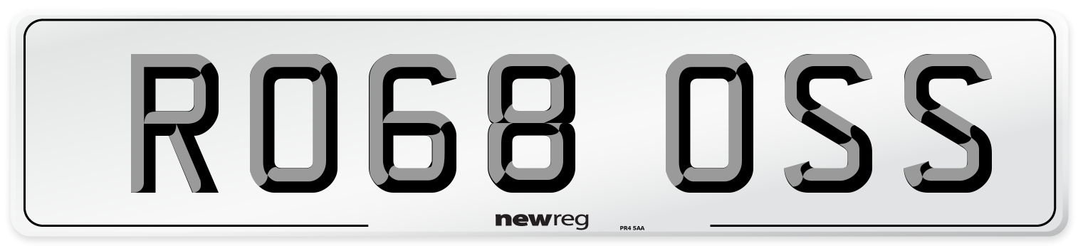 RO68 OSS Number Plate from New Reg